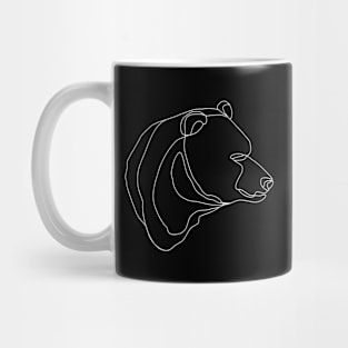 Bear Minimalist One Line Drawing Minimal Outdoors Wildlife Mug